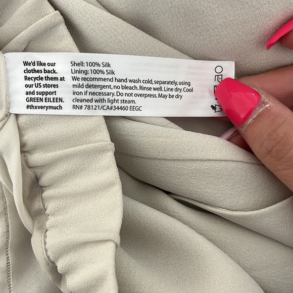 Eileen Fisher System Silk Georgette Crepe Slouchy Ankle Length Pants Size 2X - Picture 8 of 8